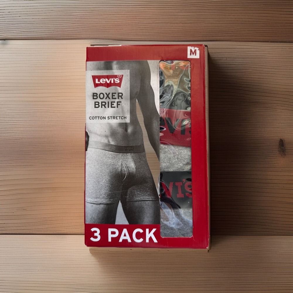 Levi's Boxer Brief Cotton 3 Pack Contour Pouch Medium 32-34